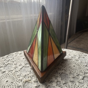 Gúla formájú hangulatlámpa, zöld - narancs - otthon & életmód - lámpa - hangulatlámpa - Meska.hu