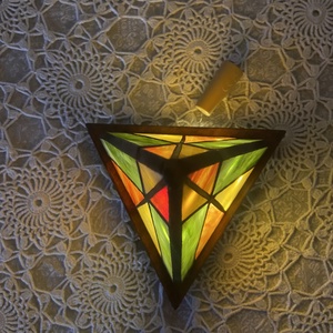 Gúla formájú hangulatlámpa, zöld - narancs - otthon & életmód - lámpa - hangulatlámpa - Meska.hu