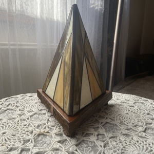 Gúla formájú hangulatlámpa, barna - bézs - otthon & életmód - lámpa - hangulatlámpa - Meska.hu