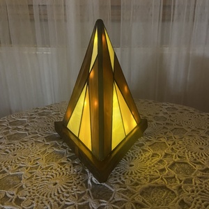 Gúla formájú hangulatlámpa, barna - bézs - Meska.hu