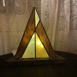 Gúla formájú hangulatlámpa, barna - bézs - otthon & életmód - lámpa - hangulatlámpa - Meska.hu