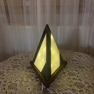 Gúla formájú hangulatlámpa, fekete - szürke - otthon & életmód - lámpa - hangulatlámpa - Meska.hu