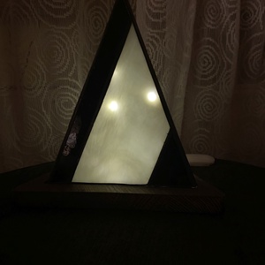 Gúla formájú hangulatlámpa, fekete - szürke - Meska.hu