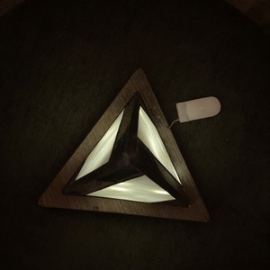 Gúla formájú hangulatlámpa, fekete - szürke - otthon & életmód - lámpa - hangulatlámpa - Meska.hu