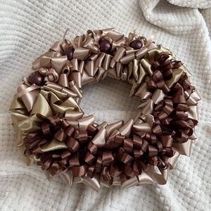  Édes karamell koszorú - karácsony - adventi díszek - adventi ajtódísz - Meska.hu