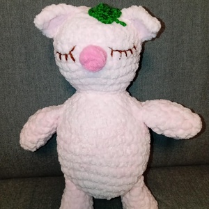 Horgolt újévi malac négylevelű lóherével  - játék & sport - plüssállat & játékfigura - malac - Meska.hu