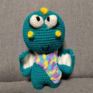 Horgolt sárkány - játék & sport - plüssállat & játékfigura - plüss sárkány - Meska.hu