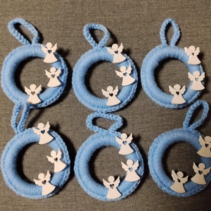 Karácsonyfa díszek (kék), Karácsony, Karácsonyi lakásdekoráció, Karácsonyfadíszek, Horgolás, MESKA