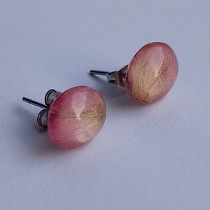 Rózsaszirom fülbevaló 04 - ékszer - fülbevaló - pötty fülbevaló - Meska.hu