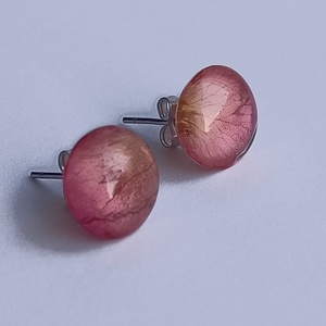 Rózsaszirom fülbevaló 03, Ékszer, Fülbevaló, Pötty fülbevaló, Ékszerkészítés, MESKA