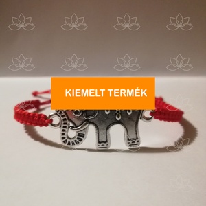 Egyedi csomózott karkötő - Elefánt, Ékszer, Karkötő, Fonott karkötő, , MESKA
