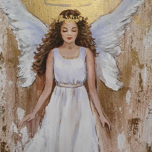 'Őrangyal' akril festmény - Meska.hu