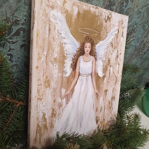 'Őrangyal' akril festmény - művészet - festmény - akril - Meska.hu