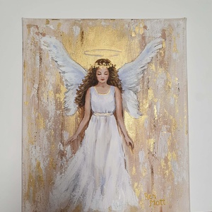 'Őrangyal' akril festmény - művészet - festmény - akril - Meska.hu