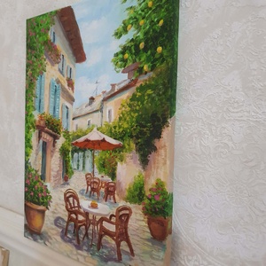 'Mediterrán utcakép' - művészet - festmény - akril - Meska.hu