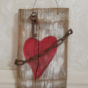 Rusztikus szív fatábla - otthon & életmód - dekoráció - kép & falikép - fából készült kép - Meska.hu