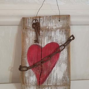 Rusztikus szív fatábla - otthon & életmód - dekoráció - kép & falikép - fából készült kép - Meska.hu