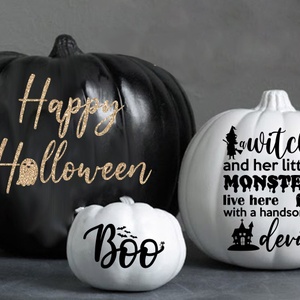 halloween tök matrica, halloween dekoráció, vicces tök feliratok, őszi ablak matrica - otthon & életmód - papír, írószer - matrica, matrica csomag - Meska.hu