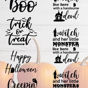 halloween tök matrica, halloween dekoráció, vicces tök feliratok, őszi ablak matrica - otthon & életmód - papír, írószer - matrica, matrica csomag - Meska.hu