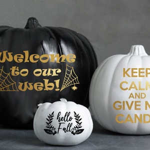 halloween tök matrica feliratok, halloween ablak dekoráció, ajtó matrica, vicces tök szövegek - otthon & életmód - papír, írószer - matrica, matrica csomag - Meska.hu