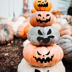 halloween tök matrica, vicces arcok,  Halloween Dekoráció, Tökfaragás Helyett Matricázás - otthon & életmód - papír, írószer - matrica, matrica csomag - Meska.hu