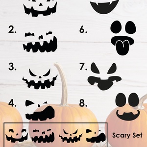 halloween tök matrica, vicces arcok,  Halloween Dekoráció, Tökfaragás Helyett Matricázás - otthon & életmód - papír, írószer - matrica, matrica csomag - Meska.hu