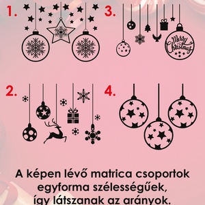 karácsonyi ablakdísz, ablakmatrica, karácsonyi lakásdekoráció, ajtóra matrica - otthon & életmód - dekoráció - ajtó- és ablak dekoráció - ablakmatrica - Meska.hu