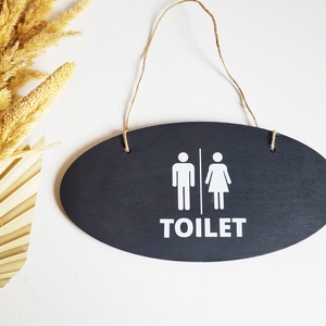 Feliratos tábla, Fa, Mosdó, Wc, Toilet, Otthon & Életmód, Dekoráció, Fali és függő dekoráció, Felirat, Famegmunkálás, Festészet, MESKA