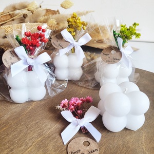 Esküvői gyertya fa korongon köszönőajándék, mini bubi - esküvő - emlék & ajándék - köszönőajándék - Meska.hu