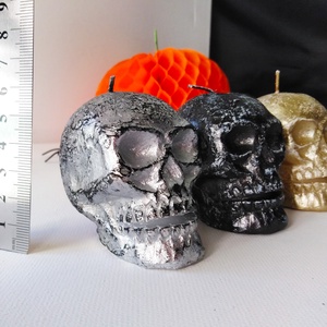 Koponya gyertya Halloween dekoráció - otthon & életmód - dekoráció - halloween - halloweeni dekoráció - Meska.hu