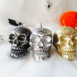 Koponya gyertya Halloween dekoráció - otthon & életmód - dekoráció - halloween - halloweeni dekoráció - Meska.hu