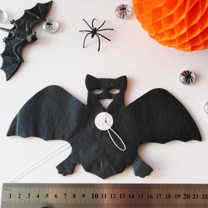 Denevér garland Halloween papír dekoráció 3 méter - otthon & életmód - dekoráció - halloween - halloweeni dekoráció - Meska.hu