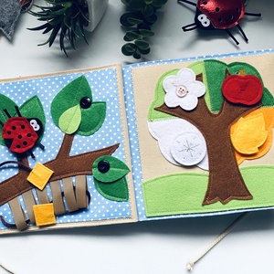 Bogaras prémium csendeskönyv � Montessori fejlesztőjáték 3�6 éveseknek - játék & sport - készségfejlesztő és logikai játék - oktató játékok - Meska.hu