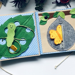 Bogaras prémium csendeskönyv � Montessori fejlesztőjáték 3�6 éveseknek - játék & sport - készségfejlesztő és logikai játék - oktató játékok - Meska.hu