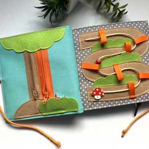 Csendeskönyv 6 oldallal, fejlesztőkönyv, matatókönyv 1 éves kortól, egyedi ajándék gyerekeknek - játék & sport - textilkönyv & babakönyv - Meska.hu