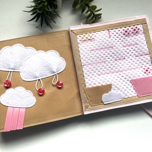 Csendeskönyv 6 oldallal, fejlesztőkönyv, matatókönyv 1 éves kortól, egyedi ajándék gyerekeknek - játék & sport - textilkönyv & babakönyv - Meska.hu