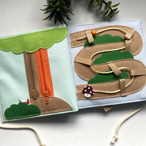 Csendeskönyv 6 oldallal, fejlesztőkönyv, matatókönyv 1 éves kortól, egyedi ajándék gyerekeknek - játék & sport - textilkönyv & babakönyv - Meska.hu