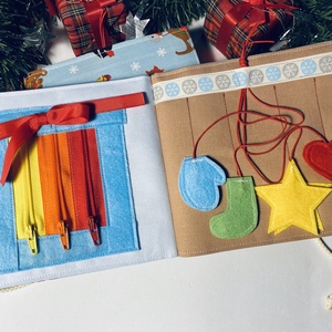 Karácsonyi ajandék, matatókönyv gyerekeknek, fejlesztőkönyv, csendeskönyv 1 éves kortól, egyedi ajándék gyerekeknek, Játék & Sport, Textilkönyv & Babakönyv, Varrás, MESKA