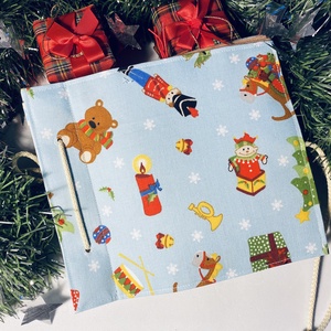 Karácsonyi csendeskönyv 6 oldallal, fejlesztőkönyv, matatókönyv 1 éves kortól, egyedi ajándék gyerekeknek - játék & sport - textilkönyv & babakönyv - Meska.hu