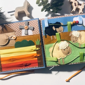 Prémium farm állatos csendeskönyv 1�3 éveseknek � fejlesztő játék névvel - Meska.hu