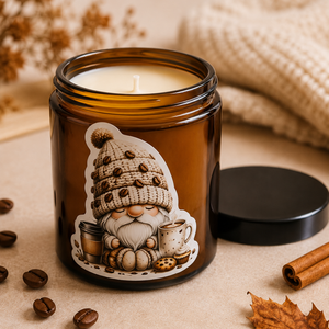 Kávézós manó szójagyertya 180ml - otthon & életmód - gyertya, illat, aroma - gyertya - Meska.hu
