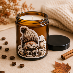 Kávézós manó szójagyertya 180ml - otthon & életmód - gyertya, illat, aroma - gyertya - Meska.hu