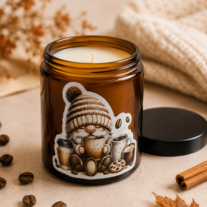 Kávézós manó szójagyertya 180ml - otthon & életmód - gyertya, illat, aroma - gyertya - Meska.hu
