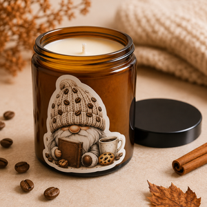 Kávézós manó szójagyertya 180ml - otthon & életmód - gyertya, illat, aroma - gyertya - Meska.hu