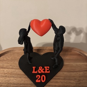 Szerelmes pár dísz - Meska.hu