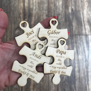 Puzzle köszönetajándék és ültető esküvőre  - esküvő - emlék & ajándék - köszönőajándék - Meska.hu