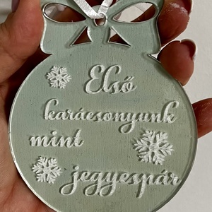 Fa-plexi karácsonyfadísz egyedi szöveggel  - karácsony - karácsonyi lakásdekoráció - karácsonyfadíszek - Meska.hu