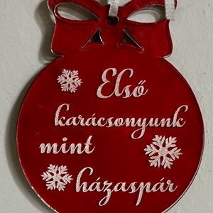 Fa-plexi karácsonyfadísz egyedi szöveggel  - karácsony - karácsonyi lakásdekoráció - karácsonyfadíszek - Meska.hu