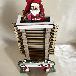 Télapó a kéményben adventi visszaszámláló - karácsony - adventi díszek - adventi naptár - Meska.hu
