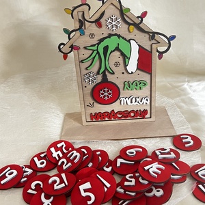 Grincses adventi visszaszámláló - karácsony - adventi díszek - adventi naptár - Meska.hu